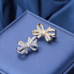 Copper Zircon Collar Pin for Clothes