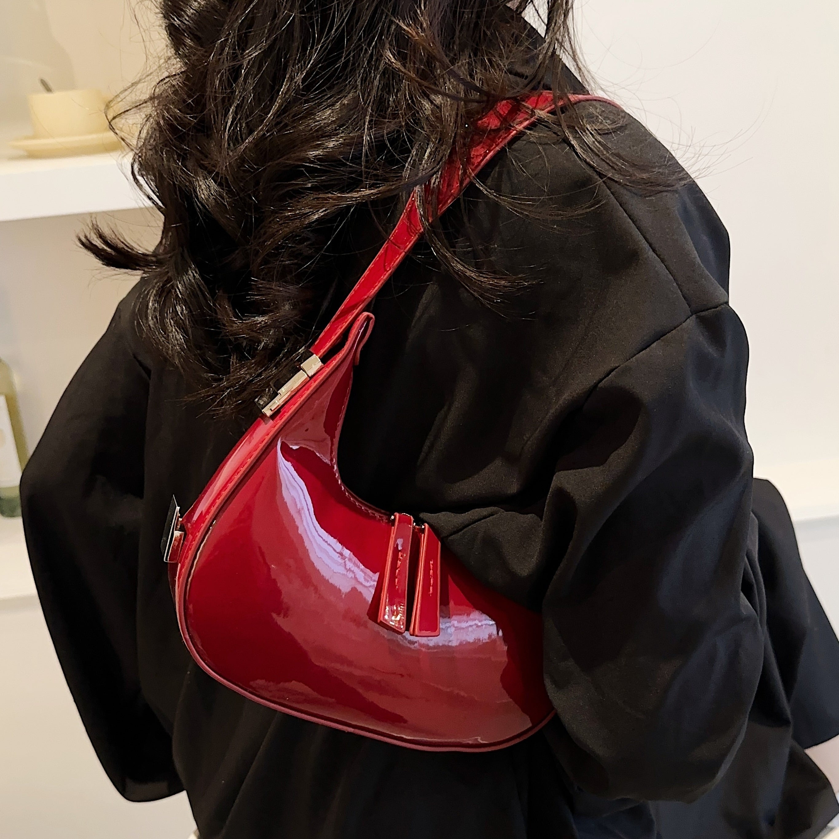 Solid Color Minimalist Shoulder Bag for Women