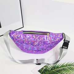 Holographic PVC Chest Bag Waterproof Crossbody Fanny Pack