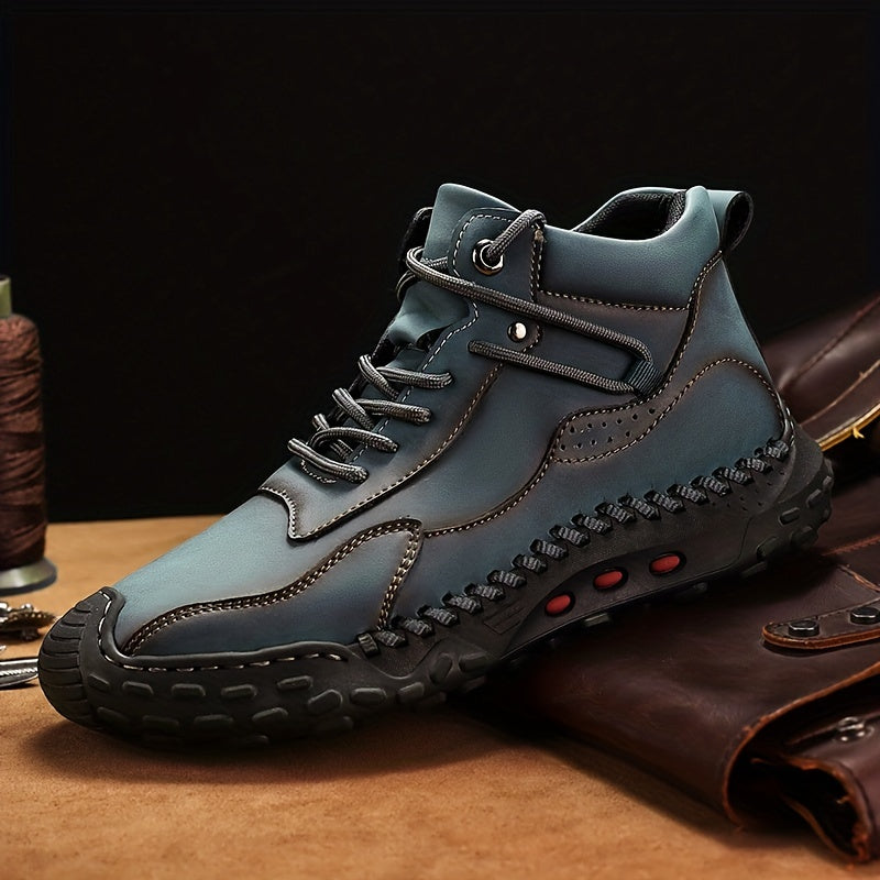 Men's Lace up Boots Casual Stitch Detail Walking Shoes