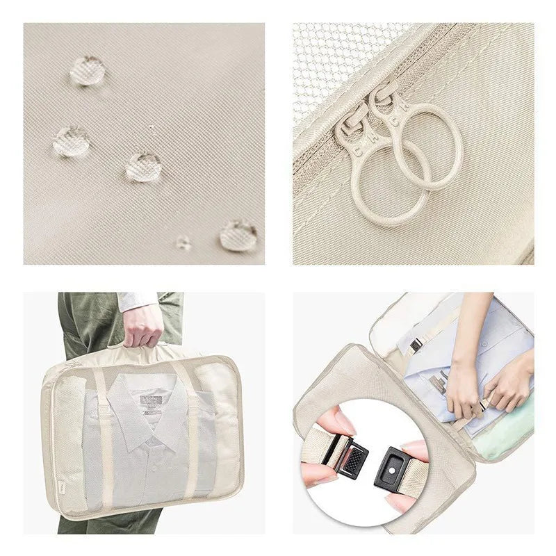 7Pcs Travel Clothes Classification Storage Bag Packing Cube Organizer Pouch