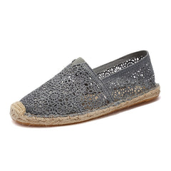 Floral Lace Espadrille Flat Shoes Women's Footwear