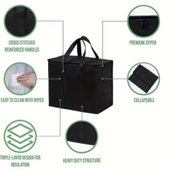 XL Insulated Grocery Tote Bag Aluminum Foil Fresh Keeping