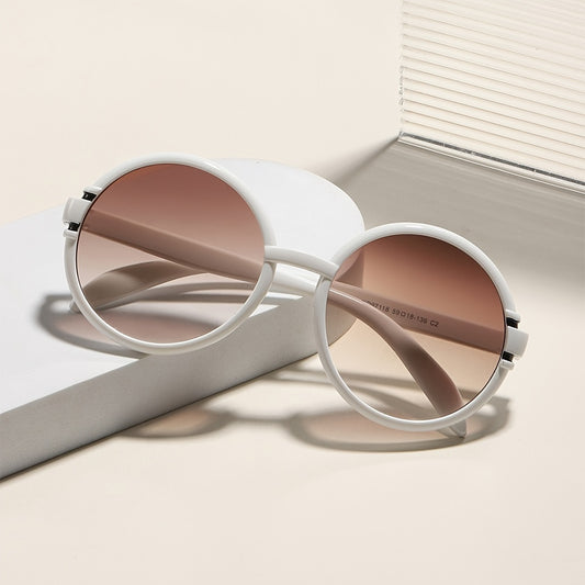 Large Frame Vintage Sunglasses UV400 Sunscreen