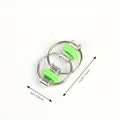 3pcs Vent Bicycle Iron Chain Toy Decompression Metal Keychain