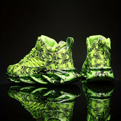 Men's Green Camo Blade Sneakers Outdoor Running Shoes