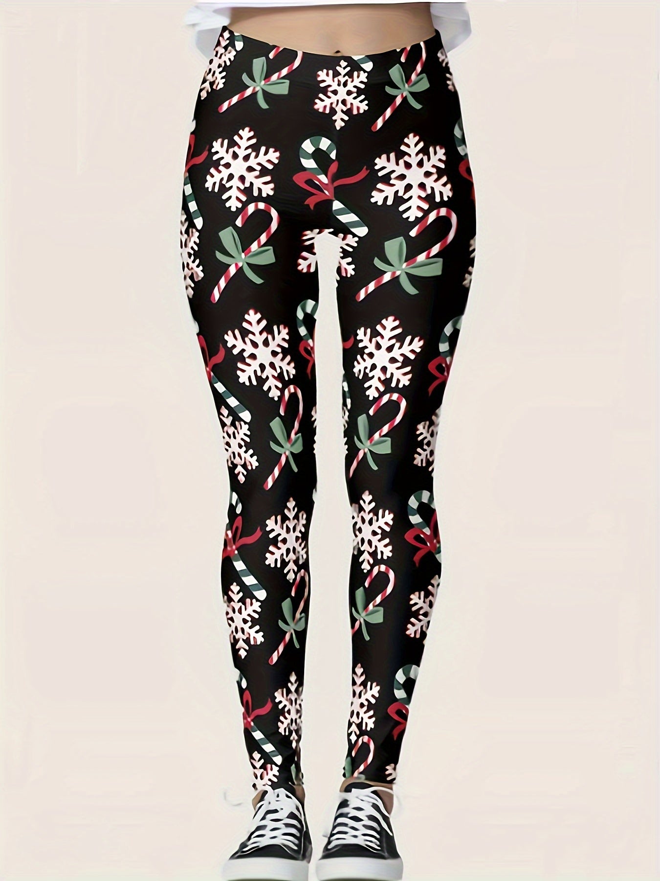  Christmas Casual Pants Women's Graphic Print Skinny Leggings