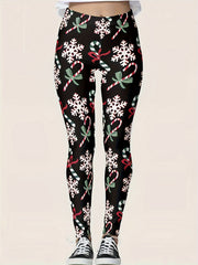  Christmas Casual Pants Women's Graphic Print Skinny Leggings