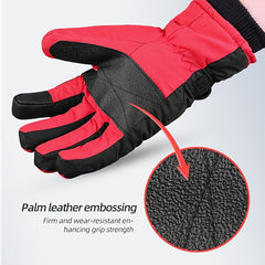 Warm Fleece Ski Gloves Touch Screen Waterproof Outdoor Sports Gloves