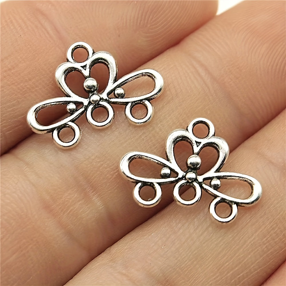 20pcs Vintage Hollow Flower Jewelry Connector for DIY Jewelry Making