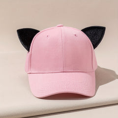 Kids Sunshade Baseball Cap with Cat Ears for Outdoor Sport