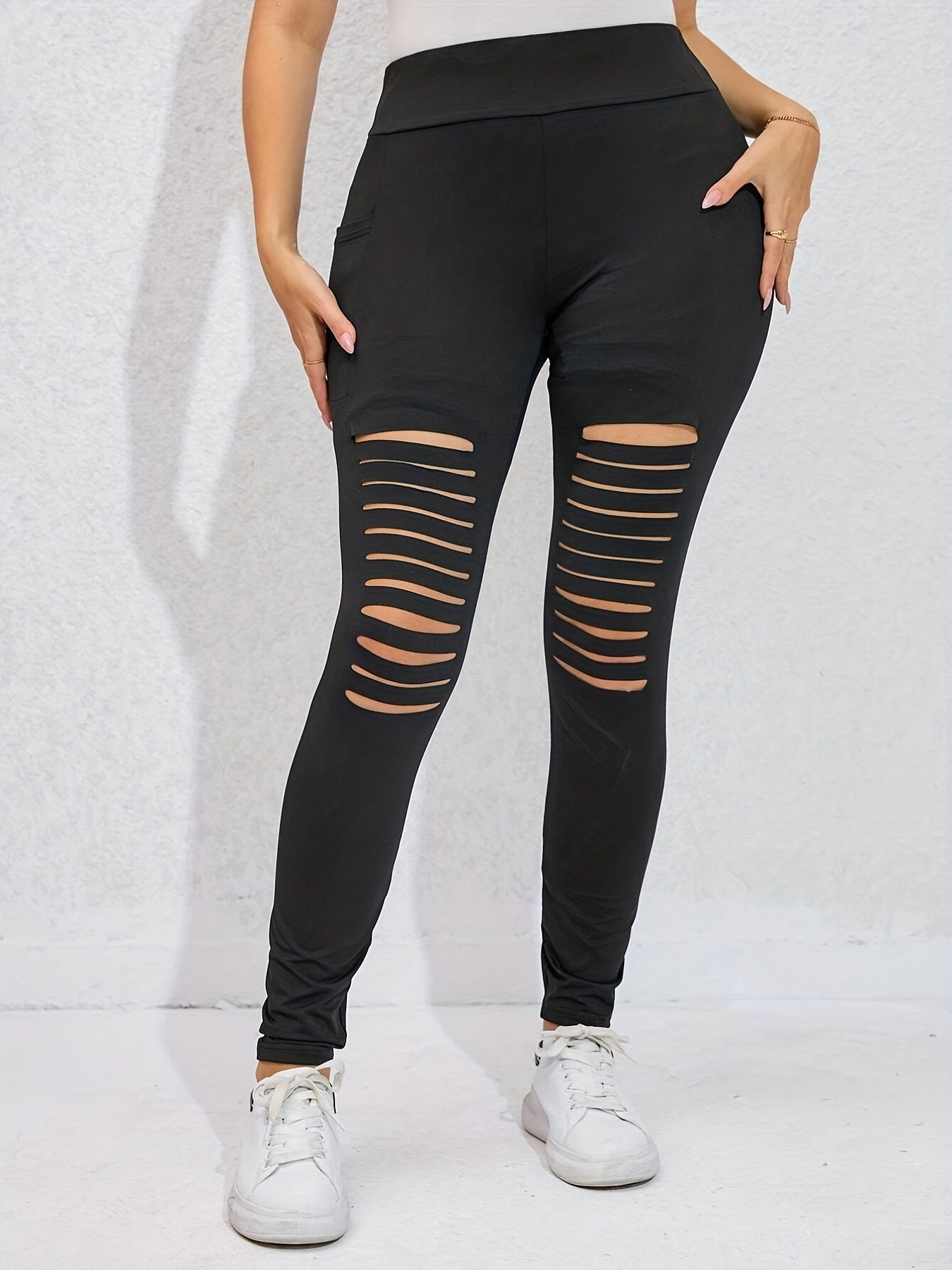  Cut Out High Rise Stretchy Leggings