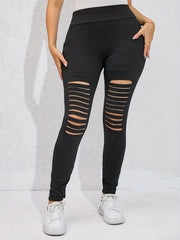  Cut Out High Rise Stretchy Leggings