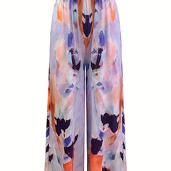  Tie Dye High Rise Wide Leg Trousers