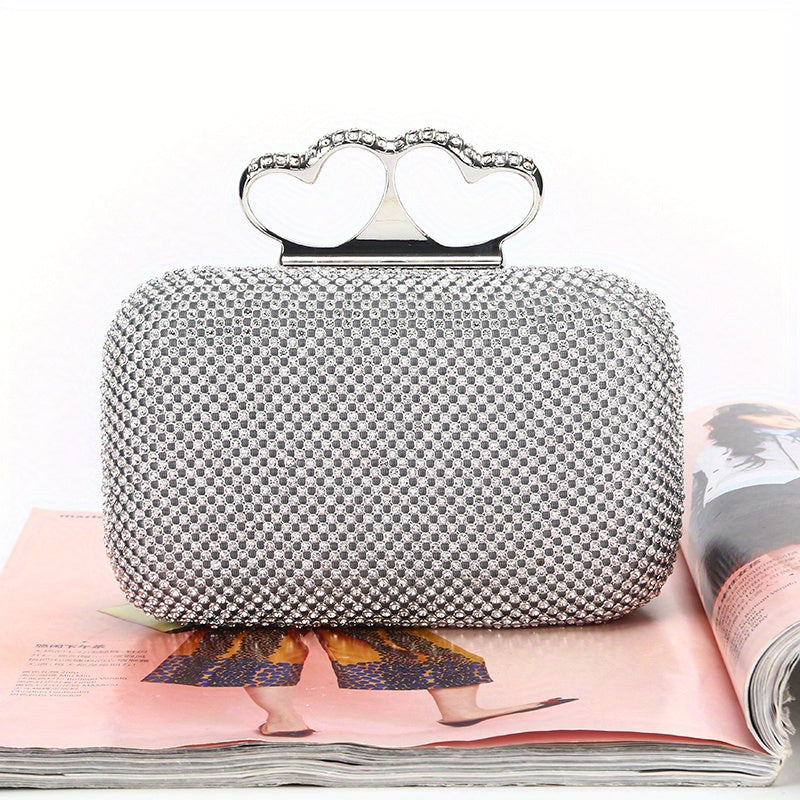 Glitter Rhinestone Evening Bag Dinner Clutch Purse For Wedding Party