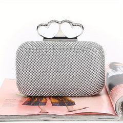 Glitter Rhinestone Evening Bag Dinner Clutch Purse For Wedding Party