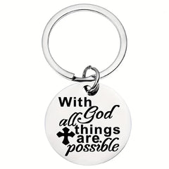 Stainless Steel Faith Keychain Small Gift For Christian