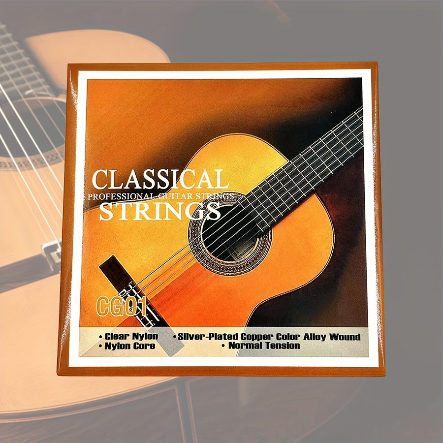 Classical Guitar Strings Clear Nylon Silvery Copper Alloy 6 String Set