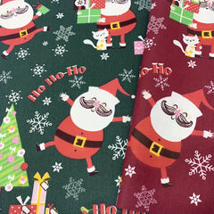 2pcs Christmas Cotton Cloth Sewing Fabric DIY Patchwork Material 50x5