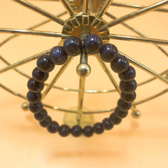 Sand Natural Stone Ball Bracelet with Elastic Rope