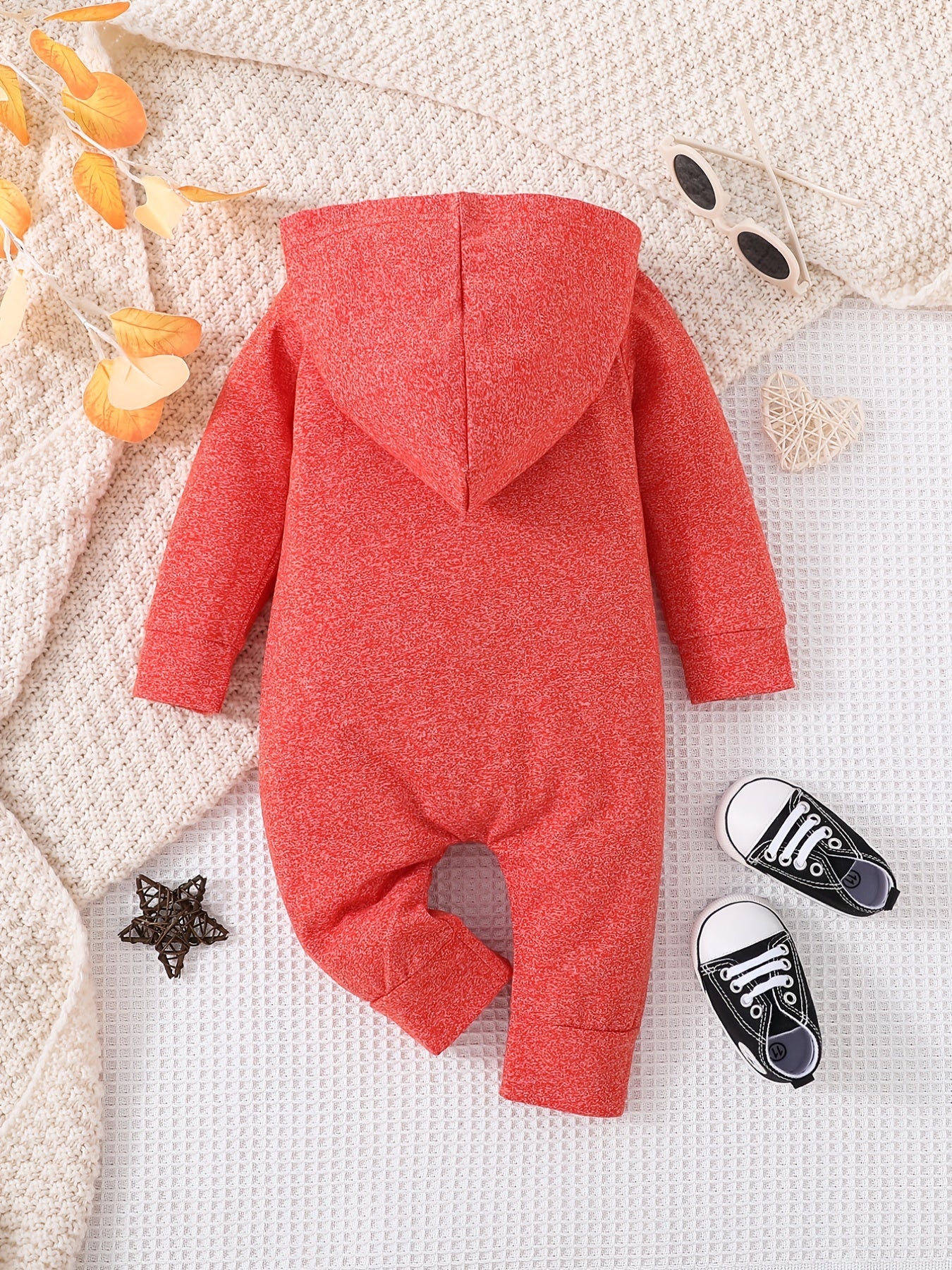 Newborn Baby Boy Long Sleeve Romper Jumpsuit Hooded Onesie