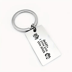 Daddy I Love You This Much Keychain Fathers Necklace