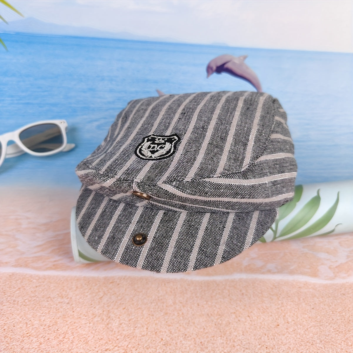 Striped Forward Hat Duck Tongue Hat For Boys