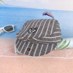 Striped Forward Hat Duck Tongue Hat For Boys