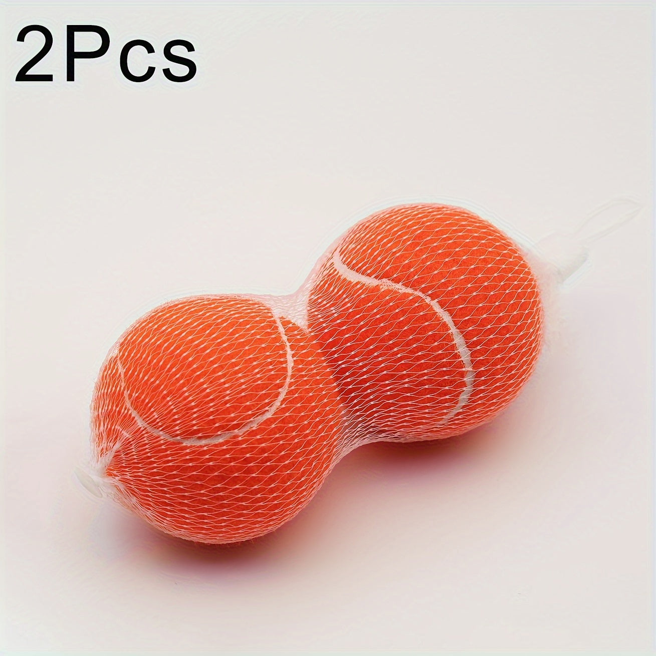 2pcs Durable Rubber Tennis Balls with Mesh Bag for Beginners Training