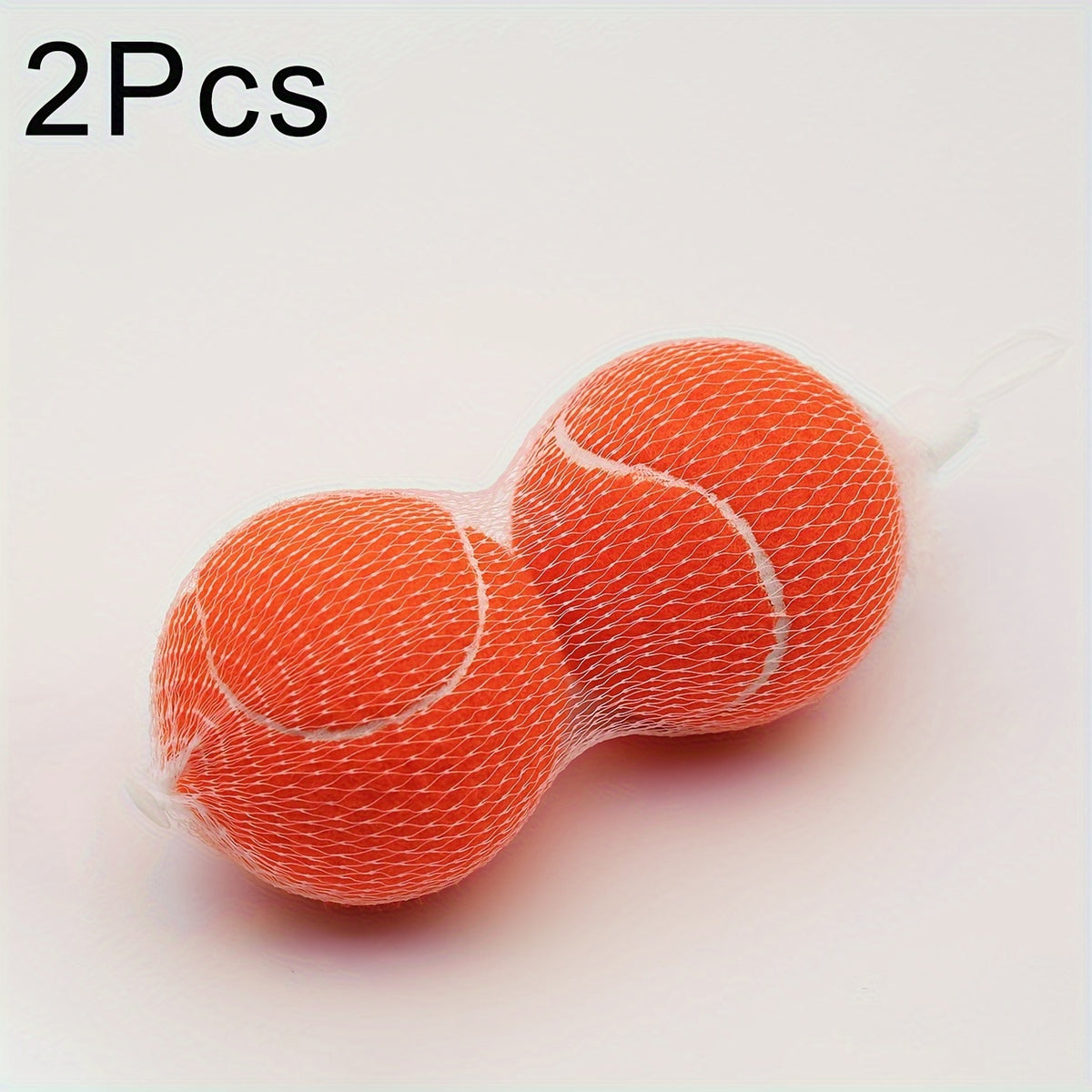 2pcs Durable Rubber Tennis Balls with Mesh Bag for Beginners Training