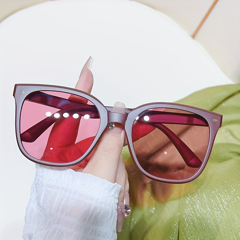 Foldable Tortoiseshell Sunglasses UV400 Sun Shades