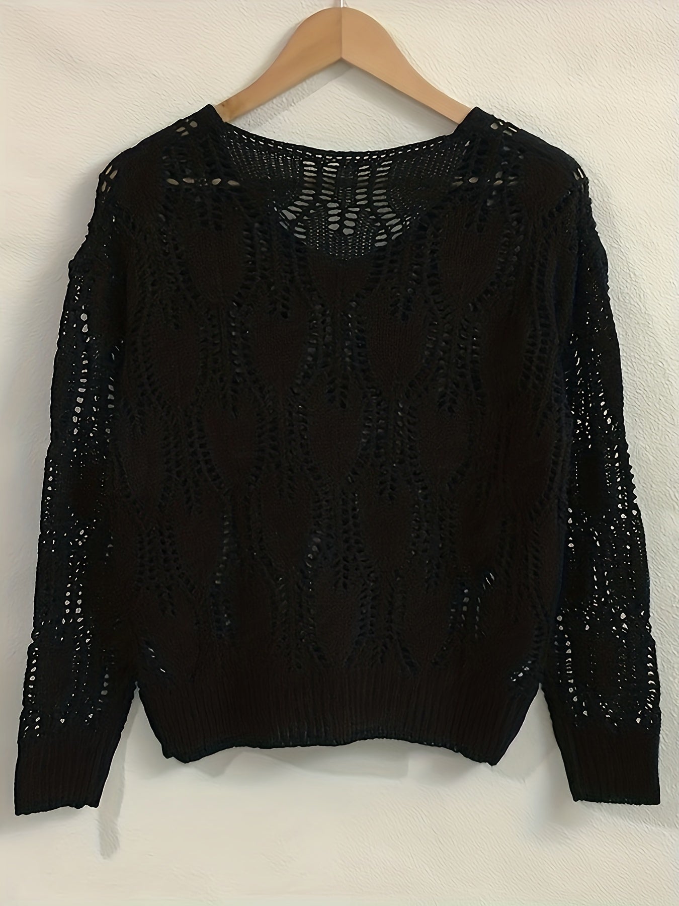 V Neck Cut Out Sweater for Women
