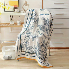 Flower Pattern Bath Sheet Soft and Absorbent Towel