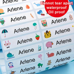 180pcs Custom Name Sticker Waterproof Label Transparent