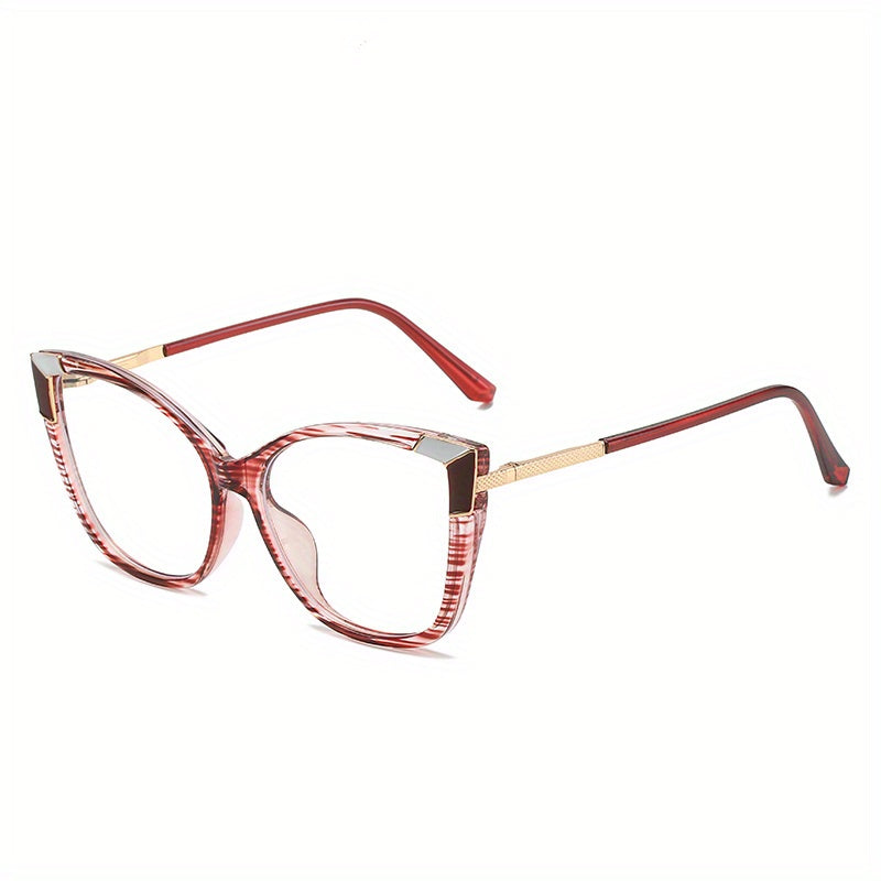 Cat Eye Clear Lens Glasses for Women TR90 Anti Blue Light Glasses