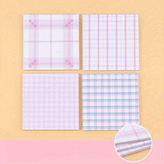 4pcs Colorful Texture Sticky Notes Tearable Memo Paper