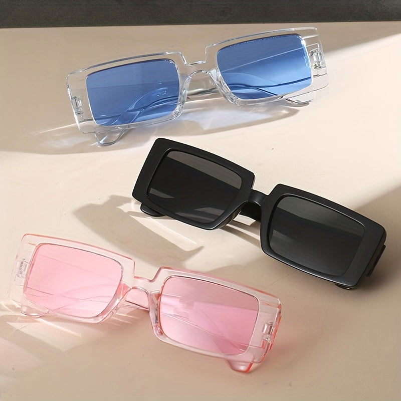 Y2K Rectangle Sunglasses UV400 Sun Shades Glasses