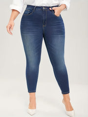  Button Fly Slim Fit High Stretch Jeans With Pockets