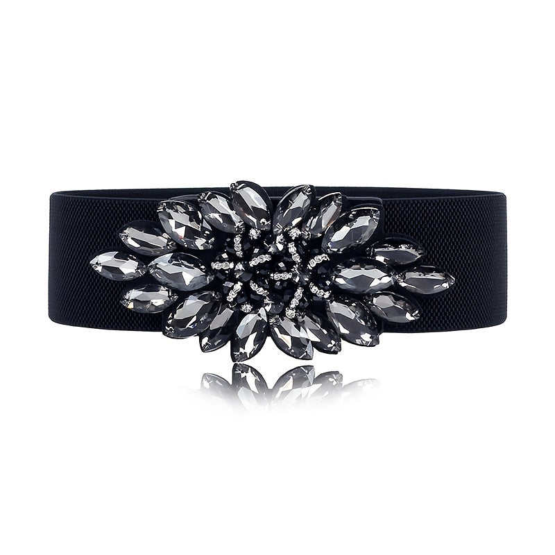 Rhinestone Elastic Band Vintage Waist Belt