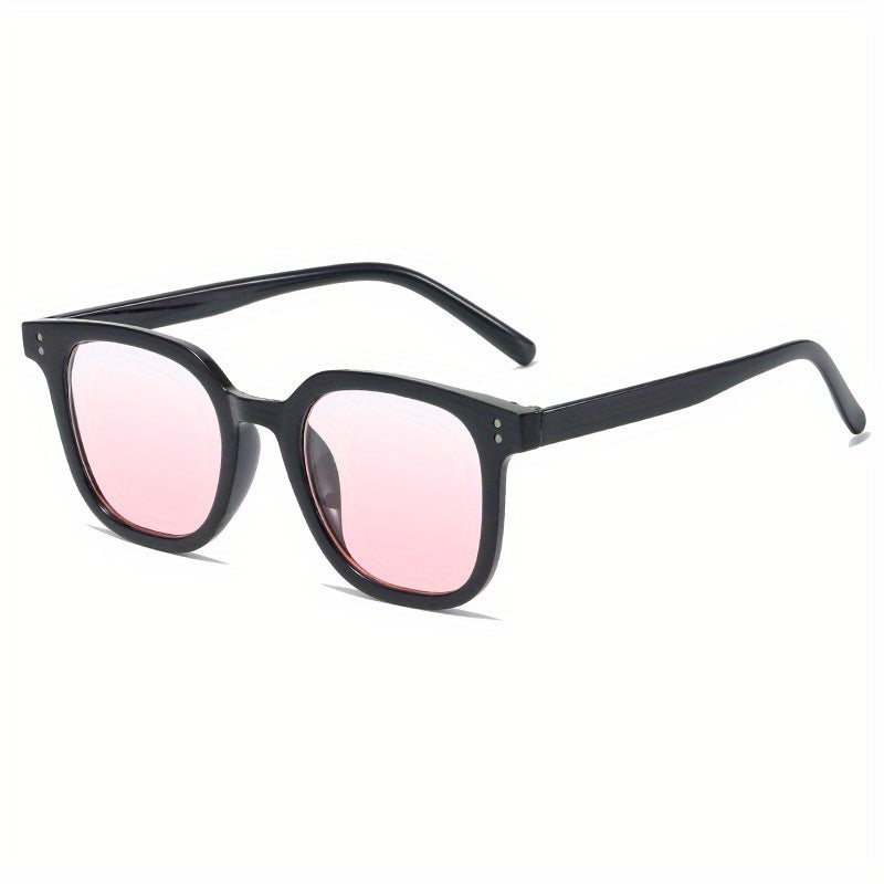 Y2K Pink Square Sunglasses Gradient UV400 Sun Shades