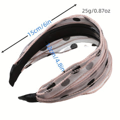 Polka Dot Wide Headband Women's Hair Accessory