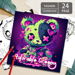 Whimsical Cartoon Characters & Fantasy Scenes Coloring Book