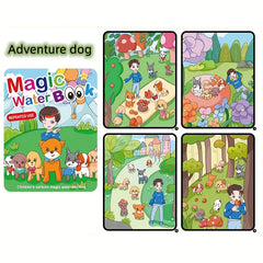 Watercolor Magic Book Toddler Reusable Painting Animal Coloring Book