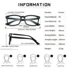 Men's Oversized Retro Full Frame Glasses Holder