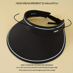 Wide Brim Visor Hat Solid Outdoor Sunscreen Sun Hats Breathable UV Protection