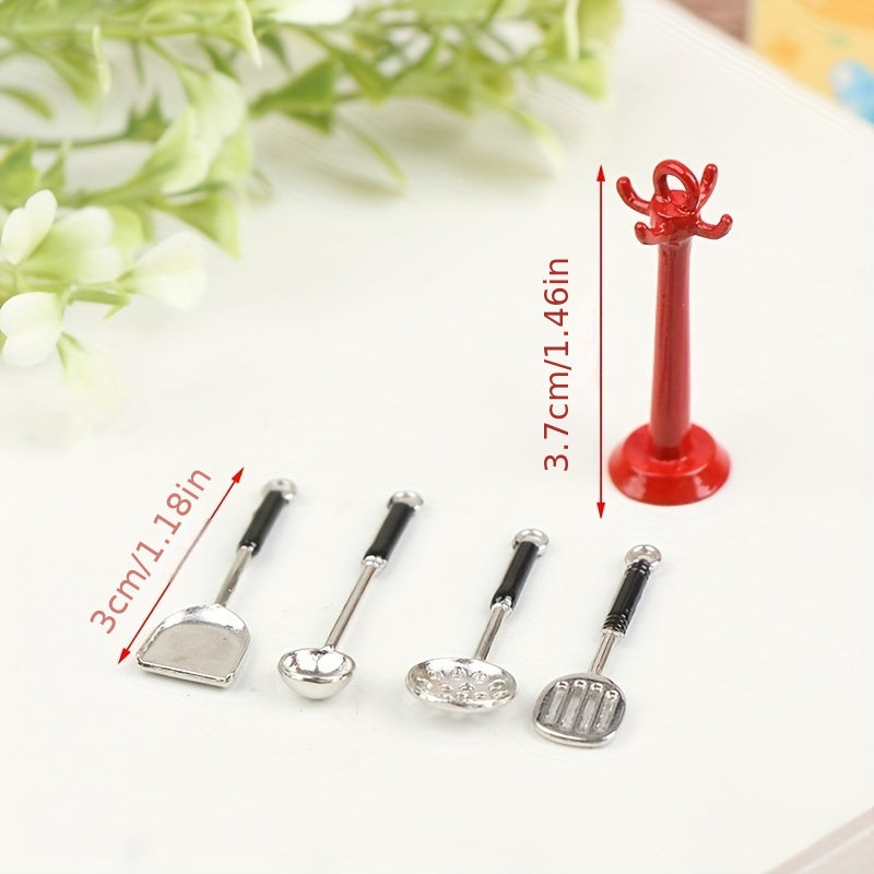 Dollhouse Kitchen Utensil Hanging Set