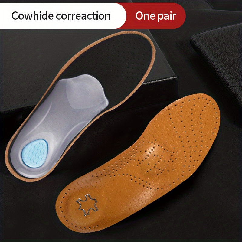 Leather Orthotic Insole Arch Support Shoes Men Women Plantar Fasciitis