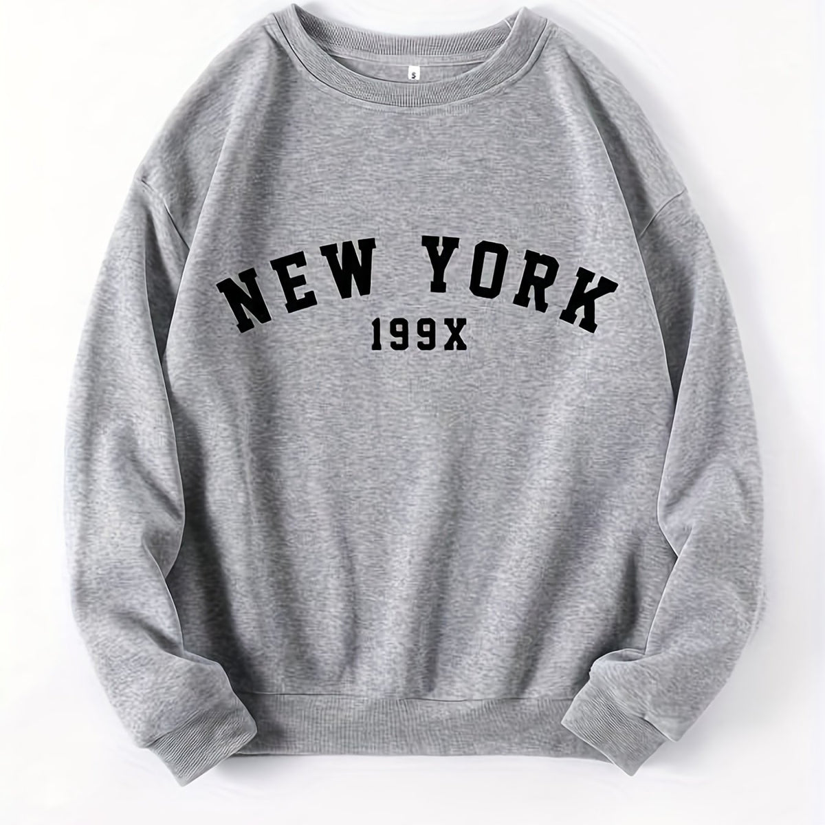 Letter Print Pullover Sweatshirt Casual Long Sleeve Crew Neck Sweatshirt