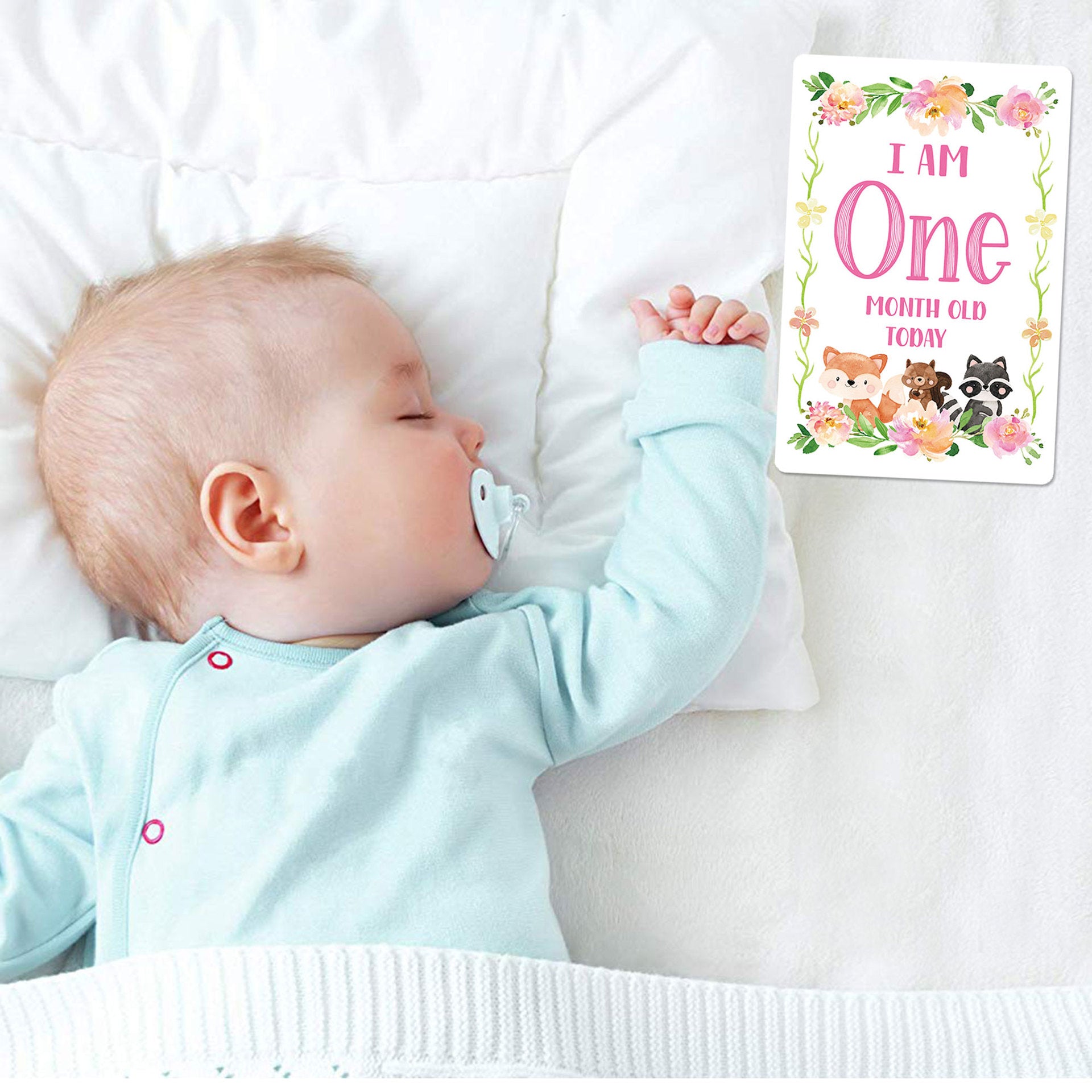 12pcs Newborn Month Sticker Cards - Perfect Baby Shower Gift