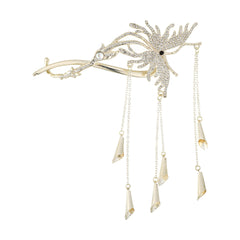 Golden Butterfly Rhinestones Wind Chimes Hair Clips